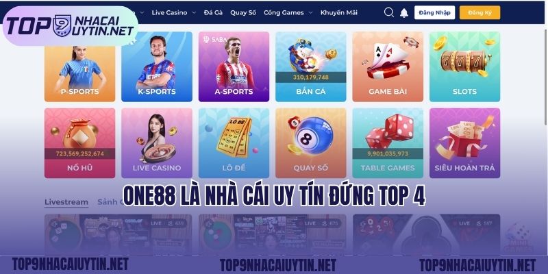 ONE88 là nhà cái uy tín đứng top 4